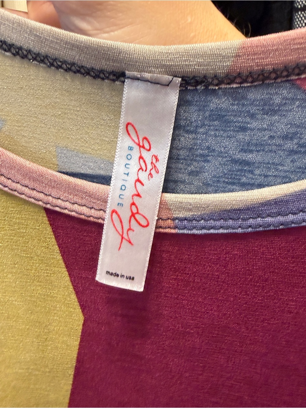 Colorblock Ruffle-Sleeve Tunic in Multicolor - Picture 2 of 3
